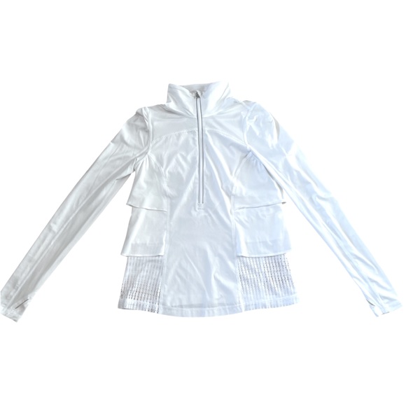 LULULEMON Sun Runner Hybrid Pullover in White, Size 2 - Picture 3 of 12